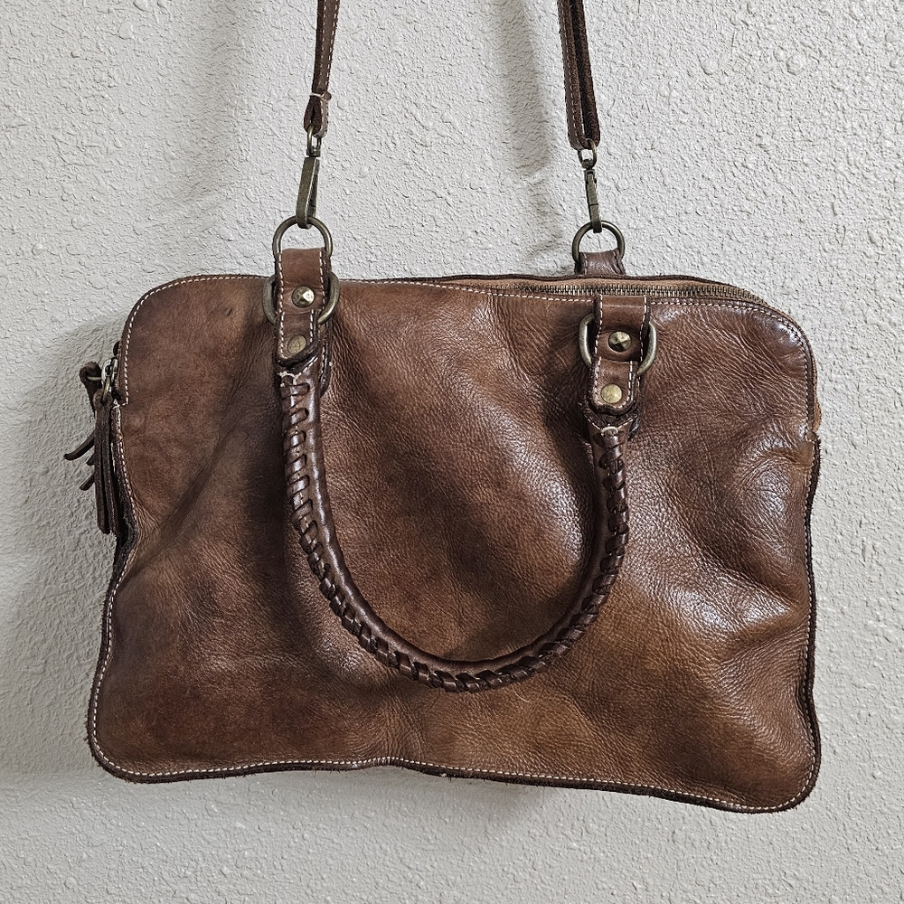 Costanza Rota Elegant Brown Leather Handbag - Picture 3 of 7